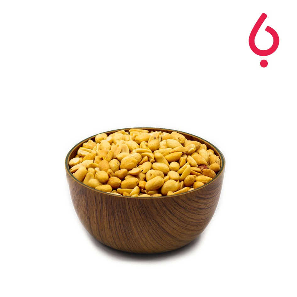 مغز بادام زمینی تفت داده بی نمک